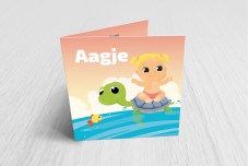 Meisje op schildpad Meisje op schildpad